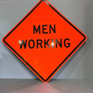 Orange 'Men Working' American Road Sign