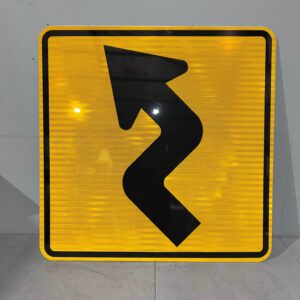 American Black Arrow Symbol Road Sign