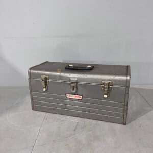 Vintage Silver Metal Tool Box