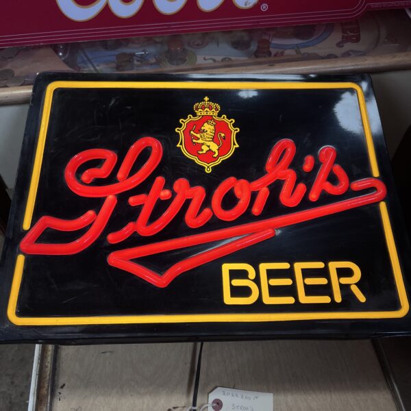 American Back lit Stroh's Beer Sign