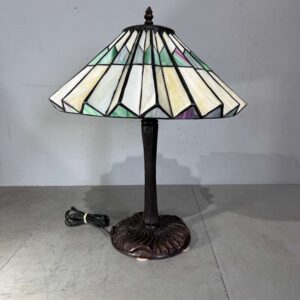 Tiffany Style Lamp with Pleated Shade
