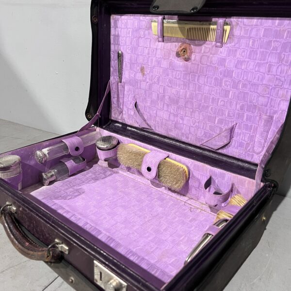 Vintage Vanity Case with Canvas Cover