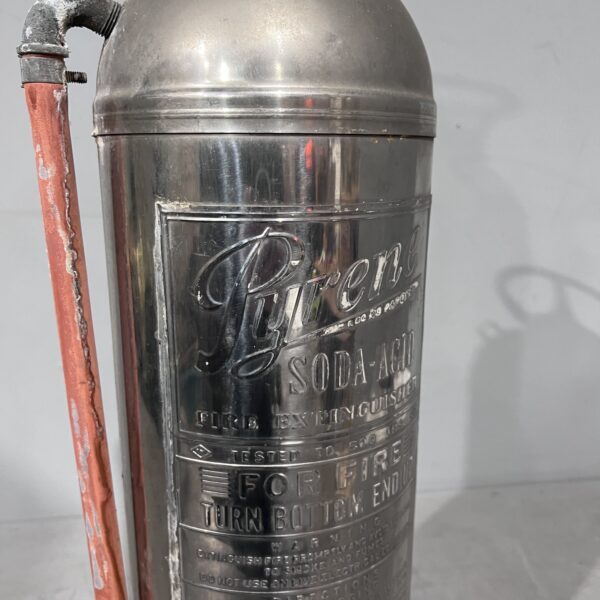 Vintage Chrome Fire Extinguisher