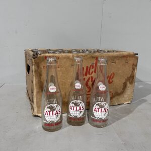 Crate of Atlas Soda Bottles