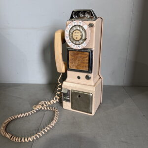 Vintage Beige Pay Phone