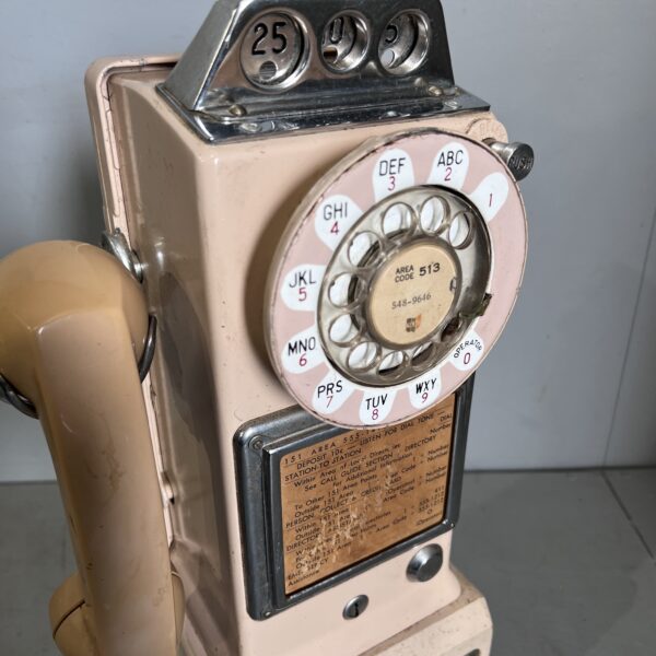Vintage Beige Pay Phone