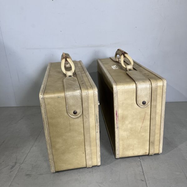 Cream leather Hartmann Suitcases