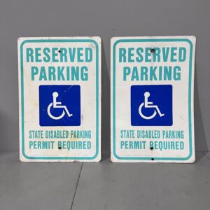 Reserved Parking Disabled Signs