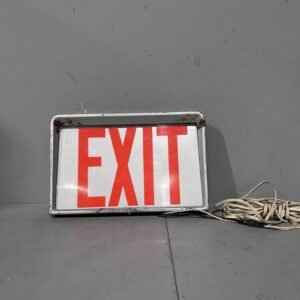 Silver Emergency Exit Sign