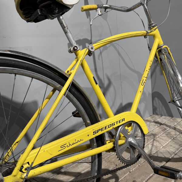 Yellow Schwinn Speedster Bike