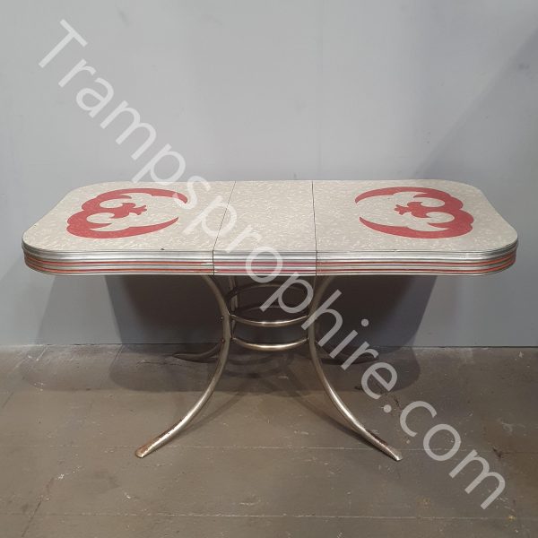 Red and White Diner Table
