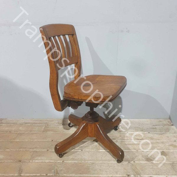 Wooden Swivel Office Chair
