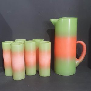 Green and Orange Blendo Glasses Set