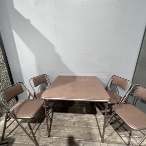 Vintage Folding Table and Chairs Set