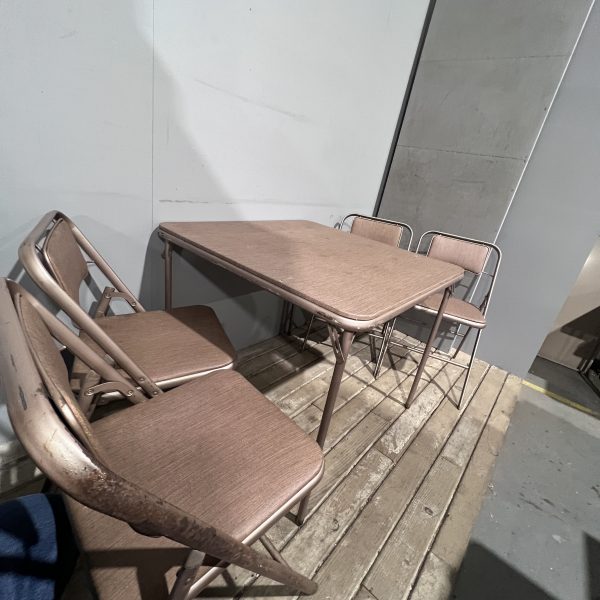 Vintage Folding Table and Chairs Set