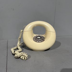 Cream Rotary Dial Phone