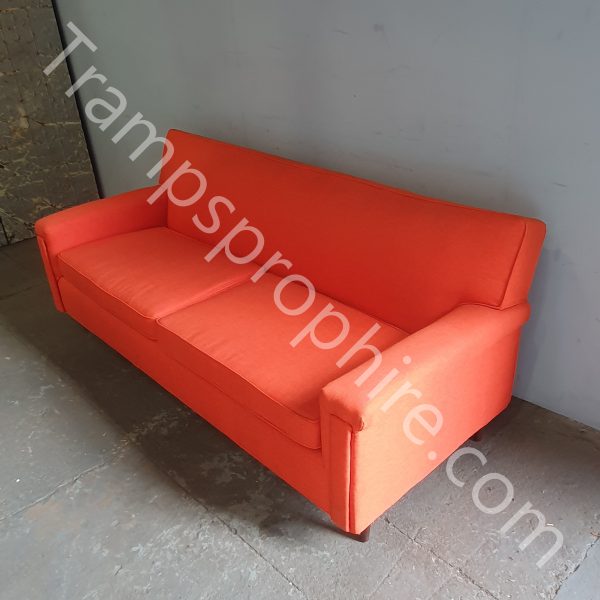 Orange Two Seater Sofa