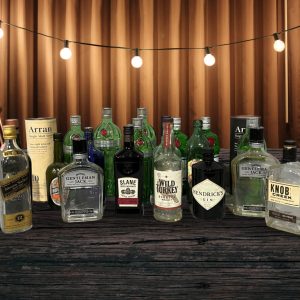 Mixed Spirit Bottles for Back Bar