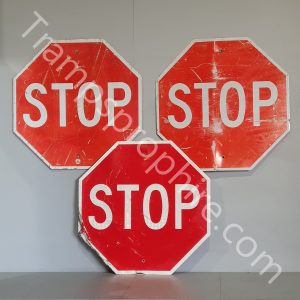 Large American Red Reflective Stop Road Sign