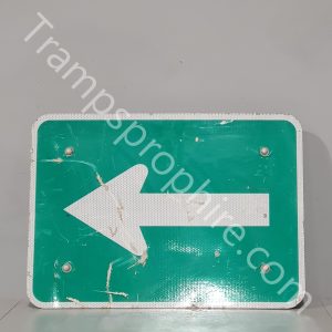 American White and Green Arrow Sign
