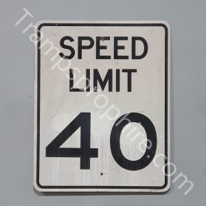 Original American White Speed Limit 35 Sign
