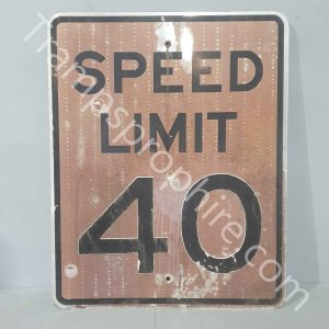 Original Silver American Speed 30 MPH Limit Sign