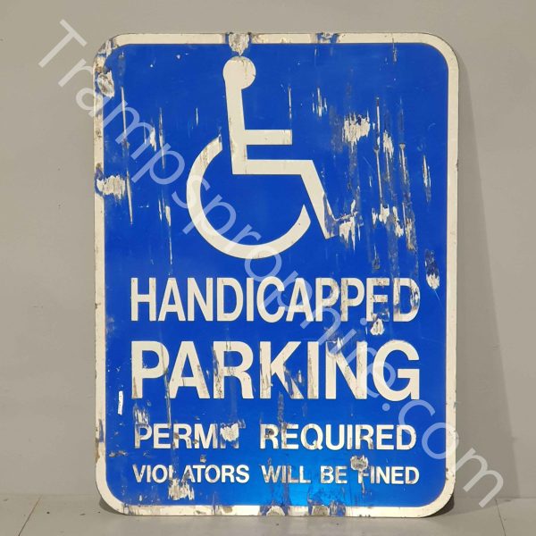 Blue Handicapped Parking Sign