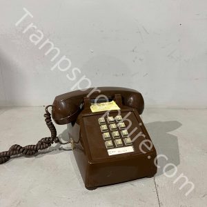 Brown Push Button Desk Phone