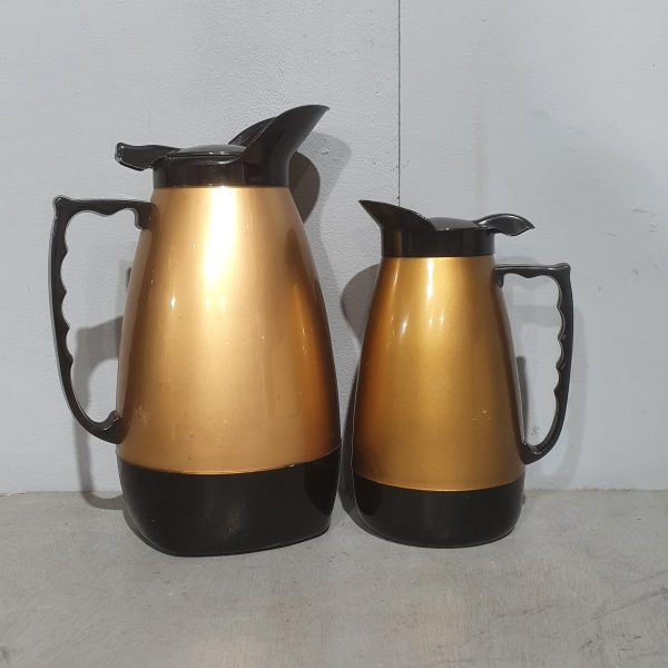 Gold Westbend Coffee Jugs & Mugs Set