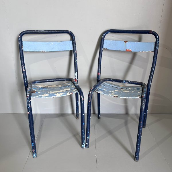 Vintage Metal Café Bistro Chairs