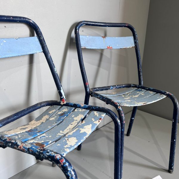 Vintage Metal Café Bistro Chairs