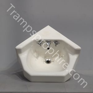 White Bathroom Corner Sink