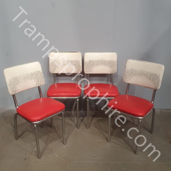 Red and White Diner Chairs