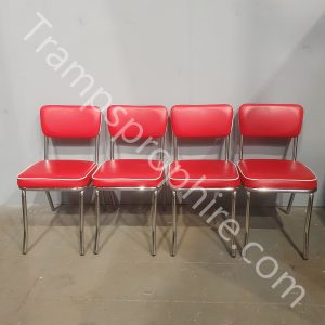 Red and Chrome Diner Chairs