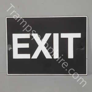 Black and White Exit Sign