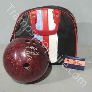 Red Bowling Ball & Bag