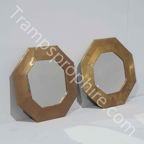 Brass Octagonal Mirrors