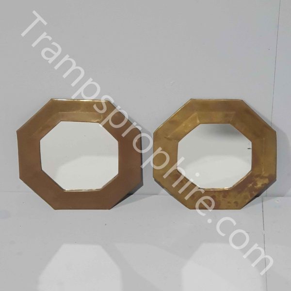 Brass Octagonal Mirrors