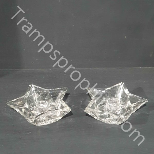 Glass Candle Holders Set
