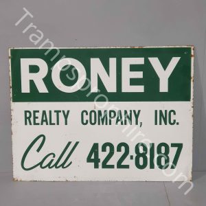 Metal Roney Realty Company Sign