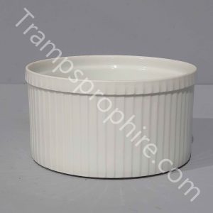 White Ceramic Ramekin Souffle Dish