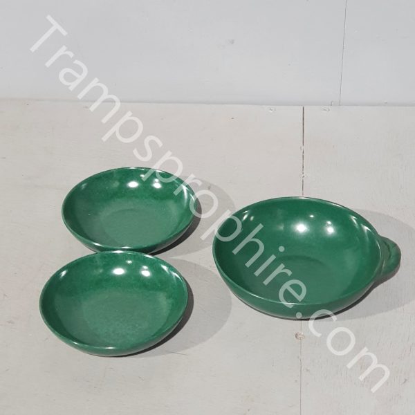 25 Piece Dark Green Melamine Tableware Set