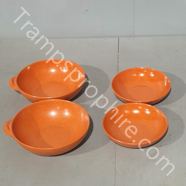 27 Piece Orange Melamine Tableware Set
