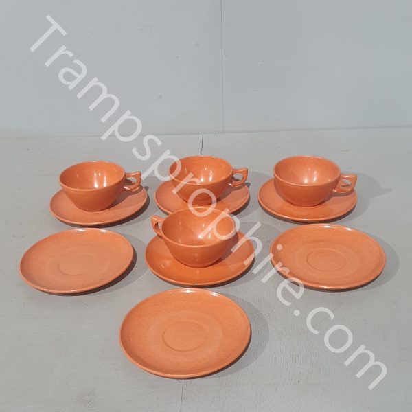 27 Piece Orange Melamine Tableware Set