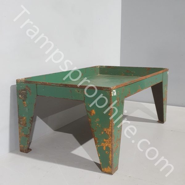 Industrial Green Metal Factory Stand