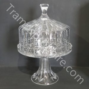 Domed Crystal Cake Plate Stand