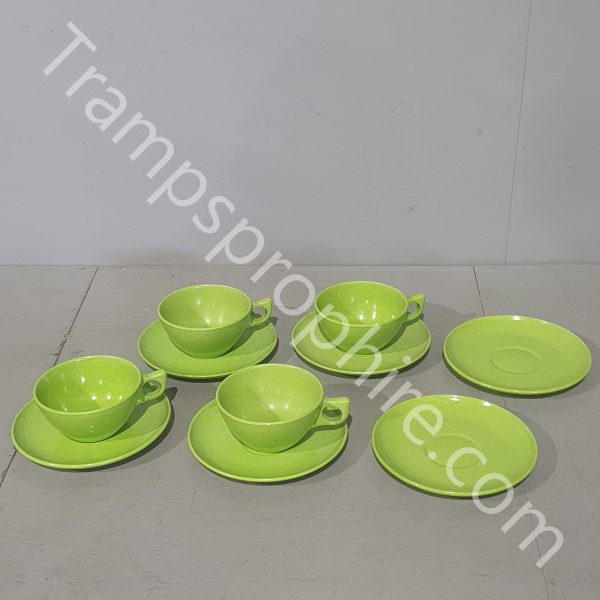 25 Piece Light Green Melamine Tableware Set