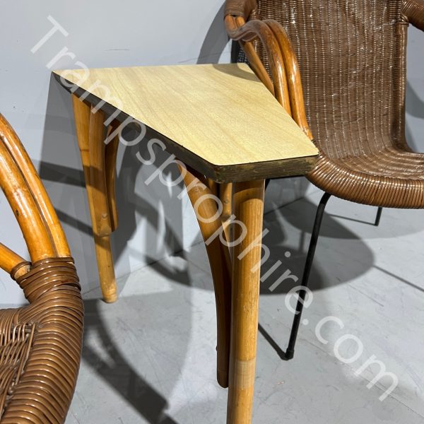 Wicker Chairs and Side Table Set