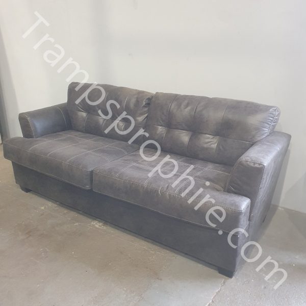 Charcoal Grey Leather Sofa