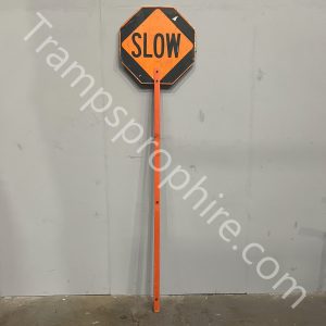 Road Stop/Slow Sign on Pole